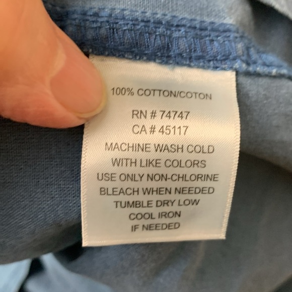 Red Head Mens Short Sleeve 100% Cotton Button Up Shirt, Blue - Picture 12 of 13